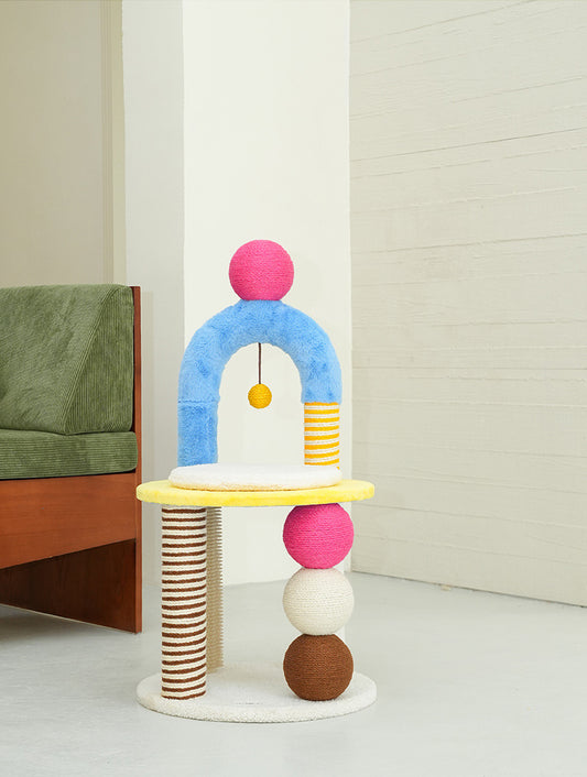 Toto Ball Chair Cat Climbing Frame | Artistic Living Meets Multi-Play Fun