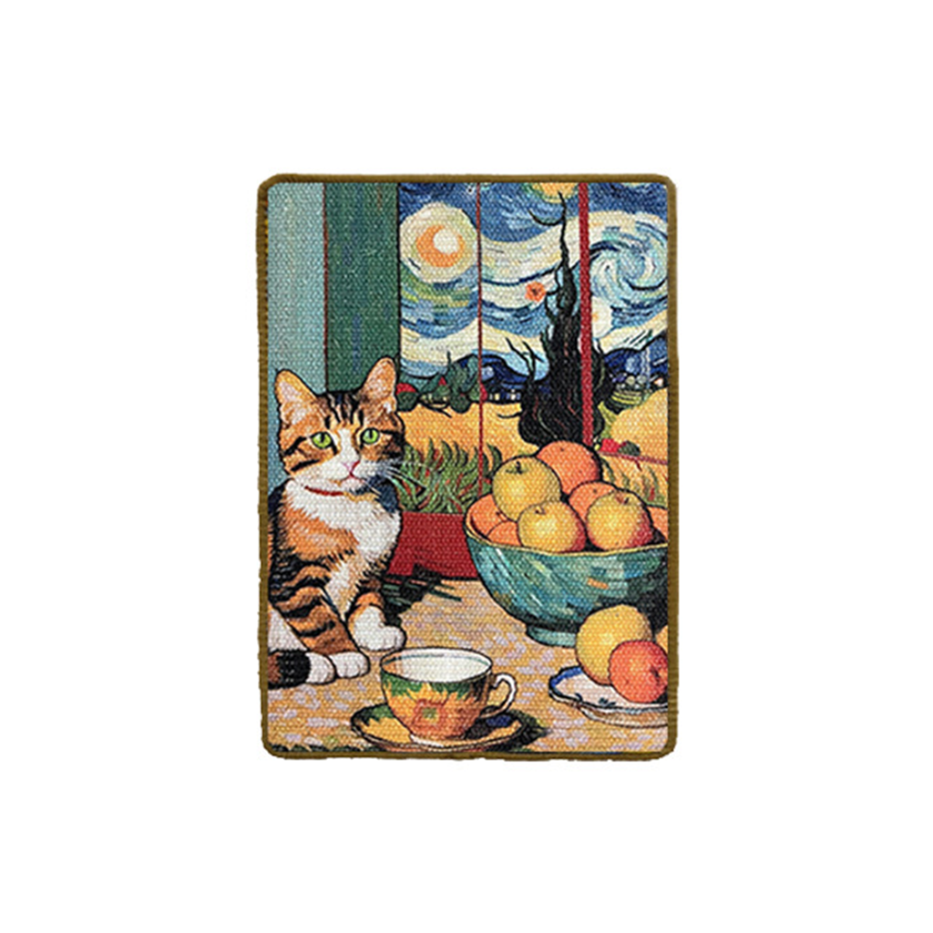 Van Gogh Cat Wall Scratching Pad – Artistic Sisal Cat Scratch Protector