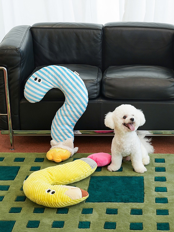 Zeze Question Mark Pet Pillow & Rocket & Pencil Plush Bolster for Dogs & Cats