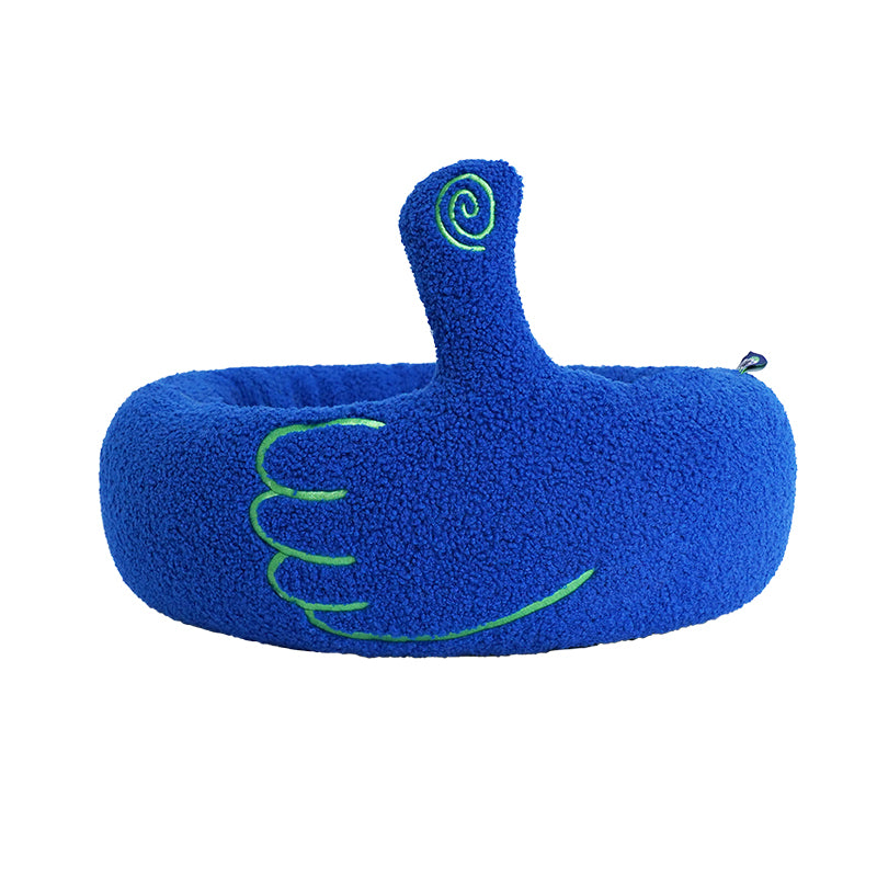 Zeze Hand Gesture Cat Bed – Soft Fleece Pet Nest with Playful Hand Design