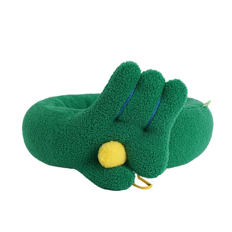 Zeze Hand Gesture Cat Bed – Soft Fleece Pet Nest with Playful Hand Design
