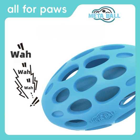 AFP Wiggle Holey Rubber Roller Ball – Durable Interactive Squeaky Dog Toy for Small & Medium Dogs