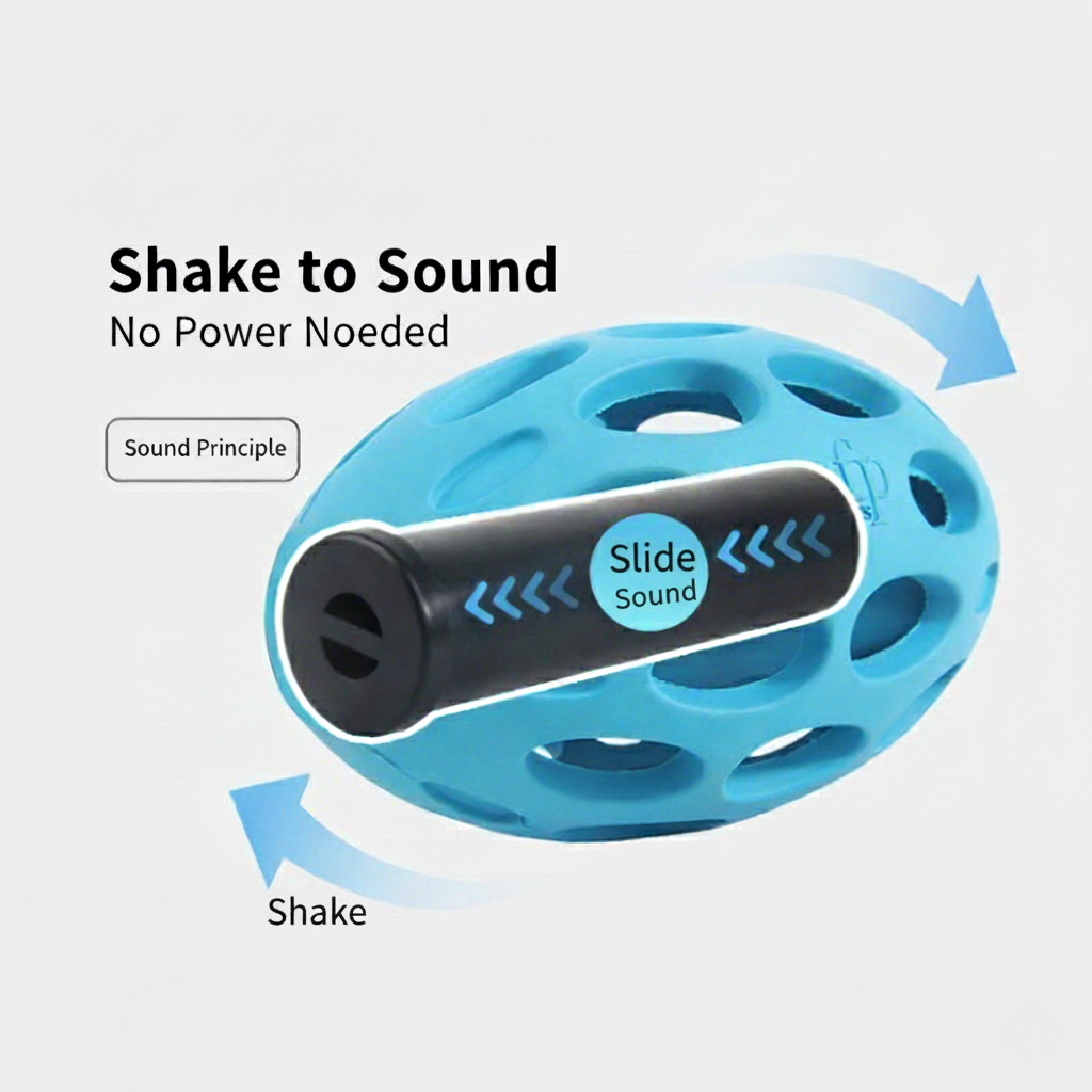 AFP Wiggle Holey Rubber Roller Ball – Durable Interactive Squeaky Dog Toy for Small & Medium Dogs