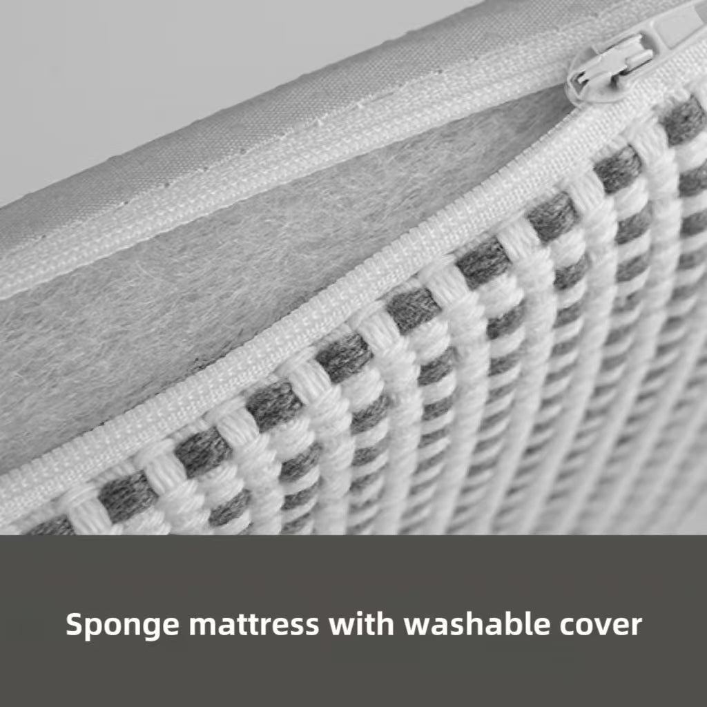 MIAOZAN Cat Scratcher Bed – Solid Rubber Wood Design with Washable Cushion & Replaceable Scratch Board