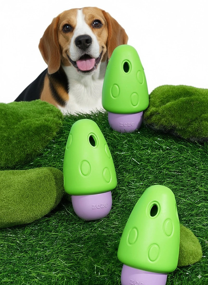Mushroom Chew Toy – Interactive Treat Dispenser for Dogs