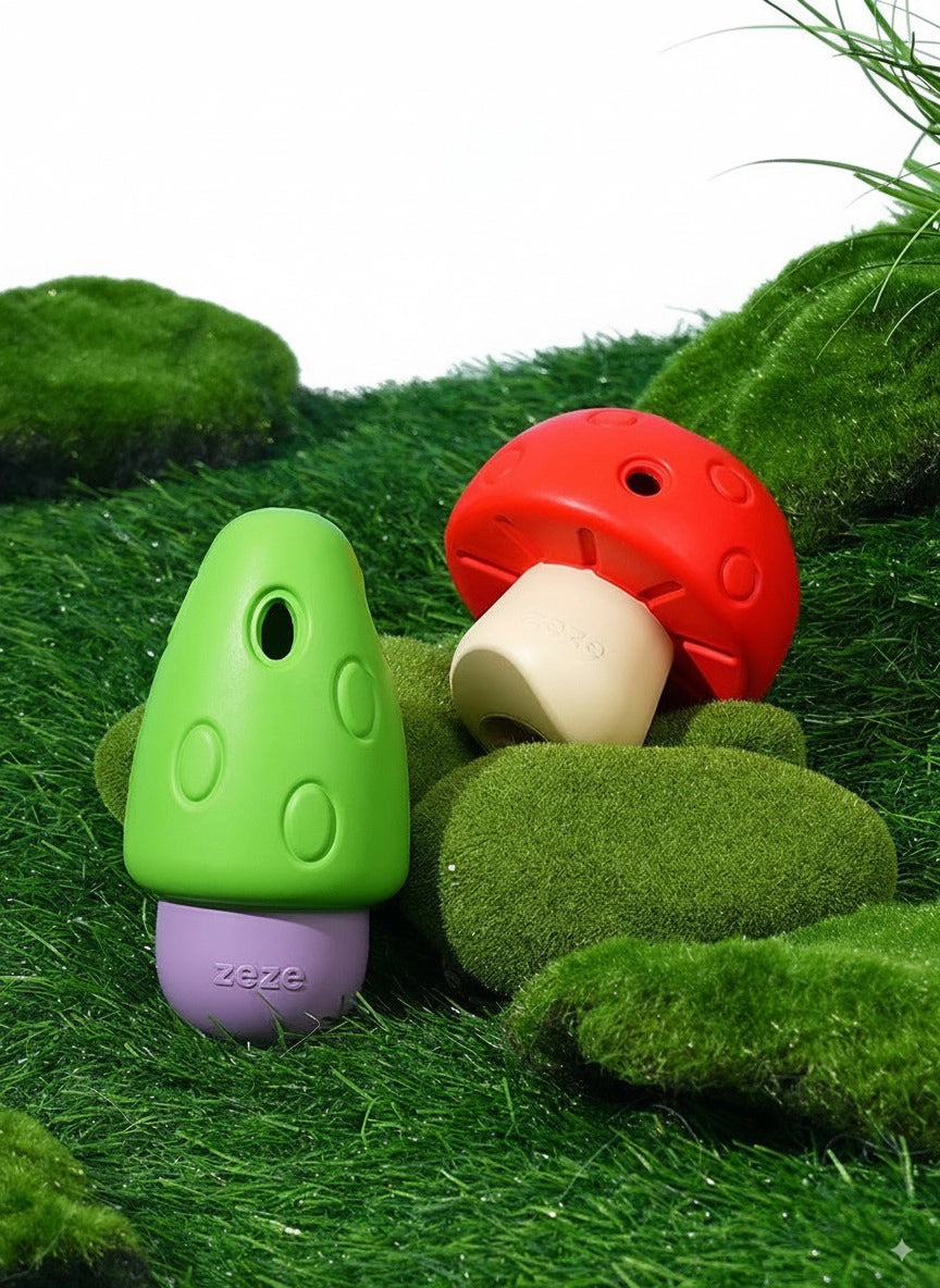Mushroom Chew Toy – Interactive Treat Dispenser for Dogs